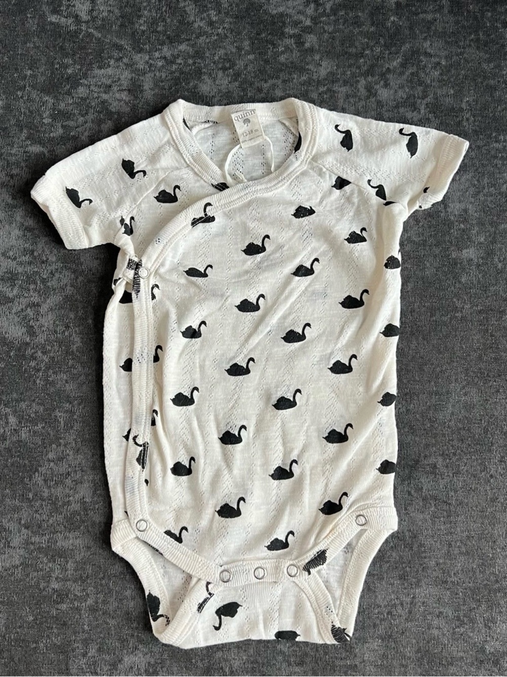 NWT Kate Quinn Pointelle Wrap Bodysuit Size 12-18 Months